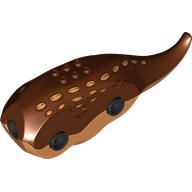 Animal Body Part, Dinosaur, Triceratops Body with Reddish Brown Top with Nougat Print (Reddish Brown)