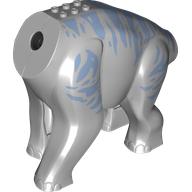 Animal Body Part, Dinosaur, Brachiosaurus Body with Sand Blue Markings Print (Light Bluish Gray)