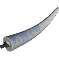 Animal Body Part, Dinosaur, Tyrannosaurus Rex Tail, with Pin, Sand Blue Stripes Print (Light Bluish Gray)