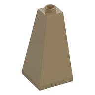 Brick Sloped 75° 2 x 2 x 3 Double Convex (Dark Tan)