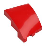 Brick Wedged, Curved 3 x 2 with Stud Notch Left (Red)