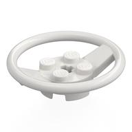 Steering Wheel with 4 Studs on Center (White)