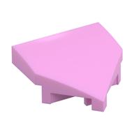 Brick Wedged, Curved 2 x 2 with Stud Notches (Bright Pink)