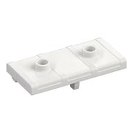 Treasure Chest Lid, Flat with 2 Studs (White)