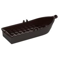 Boat / Rowing Boat 14 x 5 x 2 with Oarlocks [No Hollow Inside Studs] (Dark Brown)