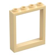 Door Frame 1 x 4 x 4, no Holes (Tan)