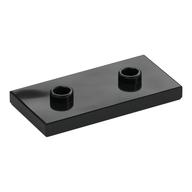 Plate Special 2 x 4 with Groove and Two Center Studs (Jumper) (Black)