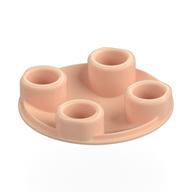 Plate Round 2 x 2 with Rounded Bottom [Boat Stud] (Light Nougat)
