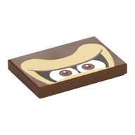 Tile 2 x 3 with Donkey Kony Eyes Print (Reddish Brown)