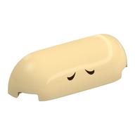 Brick Round, Curved Triple 1 x 4 x 1 with Black Closed Eyes Print (Tan)