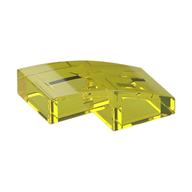 Brick Curved 2 x 1 No Studs [1/2 Bow] (Trans-Yellow)