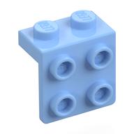 Bracket 1 x 2 - 2 x 2 (Bright Light Blue)