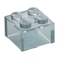 Brick 2 x 2 without Inside Ridges (Opal Trans-Clear)
