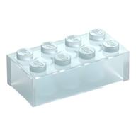 Brick 2 x 4 without Cross Supports [Modern] (Opal Trans-Clear)