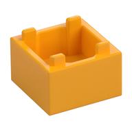 Container Box 2 x 2 x 1 Reinforced Bottom (Bright Light Orange)