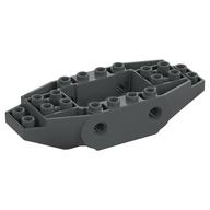 Brick Special 4 x 10 x 1 With 2 Wedges, Pin Holes, 4 x 2 Recessed Center (Dark Bluish Gray)