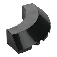 Brick Round Corner 5 x 5 x 1 Slope, Bottom Cut Outs, No Studs, Flat Top (Black)