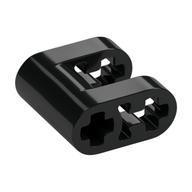 Technic Connector 2 x 2 with 1 x 1 Cut-Out with Axle Holes (Black)