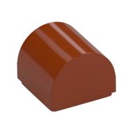 Brick Curved 1 x 1 x 2/3 Double Curved Top, No Studs (Dark Orange)