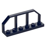 Plate Special 1 x 6 with Train Wagon End Fence (Dark Blue)