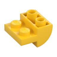 Brick Curved Inverted 2 x 2 with 1 x 2 Cutouts (Yellow)