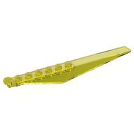 Hinge Plate 1 x 12 Locking with Angled Side Extensions and Tapered Ends, 7 Teeth (Trans-Yellow)