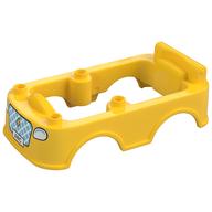 Duplo Car Body, Camper / Bus 6 x 10 x 2 with Headlights, Grille Print (Yellow)