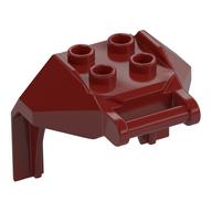 Plate Special, 2 x 2 Studs and Handle, Closed Ends (Mech Chest Plate / Armor) (Dark Red)