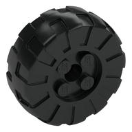 Wheel Hard Plastic Large, D.36, with 4 Studs (Black)