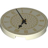 Tile Round 3 x 3 with Clock Print (Glow in Dark White)