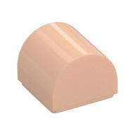 Brick Curved 1 x 1 x 2/3 Double Curved Top, No Studs (Light Nougat)