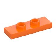 Plate Special 1 x 3 with 2 Studs with Groove and Inside Stud Holder (Jumper) (Orange)
