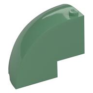 Brick Round Corner 5 x 5 x 3 1/3 Quarter Dome Top [Plain] (Sand Green)