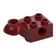 Technic Brick Special 2 x 2 with Pin Hole, Rotation Joint Ball Half [Horizontal Top] (Dark Red)