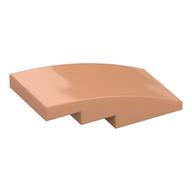 Brick Curved 4 x 2 No Studs (Nougat)