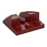 Brick Round, Curved 3 x 3 with Cutout (Dark Red)