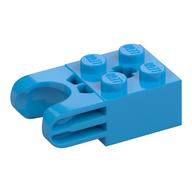 Technic Brick Special 2 x 2 with Ball Socket Wide and Axle Hole, No Arm Holes (Dark Azure)