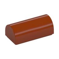Brick Curved 1 x 2 x 2/3 Double Curved Top, No Studs (Dark Orange)