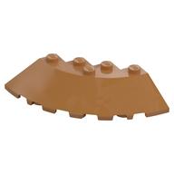 Brick Round Corner 6 x 6 with 33° Slope and Facet Cutout (Medium Nougat)