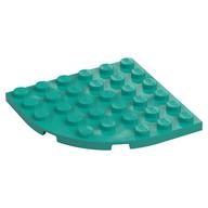 Plate Round Corner 6 x 6 (Dark Turquoise)