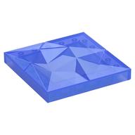 Tile 6 x 6 x 2/3, Angled Textured Surface (Ice) (Opal Trans-Purple)