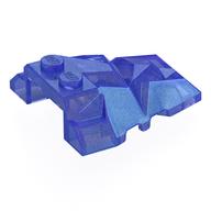 Brick Wedged, Sloped 4 x 4 Fractured Polygon Top (Opal Trans-Purple)