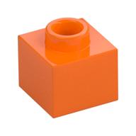 Plate 1 x 1 x 2/3 with Open Stud (Orange)