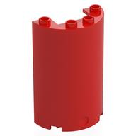 Cylinder Half 2 x 4 x 5 with 1 x 2 cutout (Red)