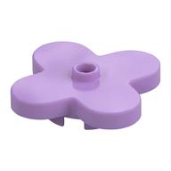 Flower 4 x 4 Rounded Petals with Center Stud (Medium Lavender)