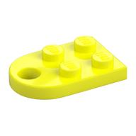 Plate Special 3 x 2 with Rounded End, Hole (Vibrant Yellow)