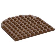 Plate 10 x 10 with Rounded End (Reddish Brown)