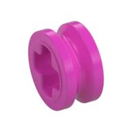 Technic Bush 1/2 Smooth with Axle Hole Semi-Reduced (Dark Pink)