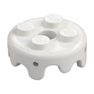 Plate Special Round 2 x 2 with Melting Drops/Icing on Sides (White)