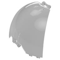 Panel Curved, Quarter, with Bars at Each End (Trans-Clear)